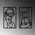 Wallity Zidna dekoracija Body Positive, 42 x 70 cm, Crna