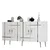 Hanah Home Konzola Line KB150, 150x75x35 cm, Belo-srebrne boje