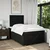Vidaxl Box spring postelja z vzmetnico črna 120x190 cm blago