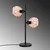 Opviq Stona lampa Benek-15-14553, 36x18x58 cm, IP20, Crna-roze