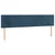 Vidaxl Box spring postelja z vzmetnico temno modra 180x200 cm žamet