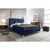 Carryhome OBLAZINJENA POSTELJA 140 cm x 220 cm , tekstil temno modra