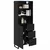 Highboard s ladicama 2 pcs Crni hrast Konstruirano drvo