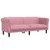 2-dijelni set sofa ružičasti baršunasti