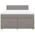 Vidaxl Box spring postelja z vzmetnico taupe 160x200 cm blago