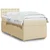 Vidaxl Box spring postelja z vzmetnico krem 80x200 cm blago