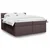 Vidaxl Box spring postelja z vzmetnico temno rjav 200x200 cm blago