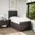 Vidaxl Box spring postelja z vzmetnico temno rjava 90x200 cm blago