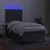 Vidaxl Box spring postelja z vzmetnico LED temno siva 90x200 cm blago