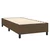 Vidaxl Box spring postelja z vzmetnico LED temno rjava 100x200cm blago
