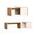 Hanah Home Klub sto Nuguso 90x42x40cm Hrast-Beli