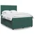 Vidaxl Box spring postelja z vzmetnico temno zelena 140x200 cm žamet