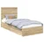 Krevet s od storage Sonoma hrast 100 x 200 cm Konstruirano drvo