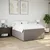 Vidaxl Box spring postelja z vzmetnico taupe 140x190 cm blago