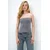 Trend Alacati Stili Ženska bluza bez rukava Alc-X13920, Brod izrez, Siva