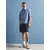 Bershka Srajca  golobje modra / bela