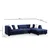 Atelier del Sofa Ugaona garnitura Boston, 300x186 cm, Plava