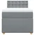 Vidaxl Box spring postelja z vzmetnico svetlo siva 80x200 cm blago