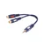 shumee Adapter 3,5 stereo vtič - 2x RCA cinch vtičnica vitalco (A2)