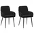 Trpezarijske stolice 2 pcs Baršun Crna 57 x 50 x 85 cm