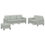 3-dijelni set sofa svjetlosivi baršunasti