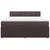 Vidaxl Box spring postelja z vzmetnico temno rjava 180x200 cm blago