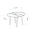 Hanah Home Set Trpezarijski sto i 2 trpezarijske stolice Vina 1005 3 v2, Beli
