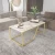 Hanah Home Klub sto Wendy 120x48x60cm Belo-Zlatni