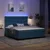 Vidaxl LED Box Spring Postelja Temno modra 180 x 200 cm Žamet