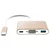 shumee Adapter HUB USB 3.1 tipa C na USB 3.0/VGA/USB-C Gold