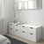 NORDLI Komoda s 8 fioka, bela, 160x54 cm