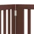 Vrata za pse s vratašcima 6 panela sklopiva 480 cm drvo topole Smeđa 80 x 60 x 2 cm