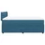 Vidaxl Box spring postelja z vzmetnico modra 140x200 cm žamet