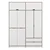 Hanah home Ormar Elina 185x253x52cm Belo-Bež