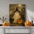 WallXpert slika na platnu 70100HALC-018, Halloween motiv sa duhom u veštičjem šeširu, crnim mačkama i bundevama, 70 x 100 cm
