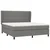 Vidaxl Box spring postelja z vzmetnico temno siva 160x200 cm blago