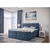 MID.YOU POSTELJA BOXSPRING 160 cm  x 200 cm , tekstil, leseni material temno modra
