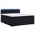 vidaXL Postelja boxspring z vzmetnico Črna 140 x 200 cm Blago