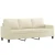 MAISON CHIC kavč - Sofa - Kanape trosed s stolčkom za noge krem 180 cm umetno usnje, (21727836)