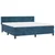 Vidaxl Box spring postelja z vzmetnico temno modra 160x200 cm žamet