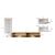 P & B Dnevni Regal Amadeo, Barva Hrasta, Led, 4-Delno