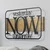 WallXpert zidni ukras od drveta i metala Adesso, natpis „yesterday NOW tomorrow“, 56 x 32 cm, zeleno drvo / crni
