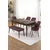Hanah Home trpezarijski set Pir, sto, 4 stolice i klupa, ploča u dekoru drveta Baroque, puder roze tkanina Babyface