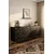 Hanah Home komoda Moka 150, 150 cm, antracit / zlatna