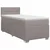 vidaXL Postelja boxspring z vzmetnico Taupe 90 x 200 cm Blago