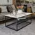 Hanah Home Asude Klub sto, 95x43x55cm, Belo-crni