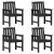 Vrtna stolica 4 pcs Crna 65.5 x 59 x 88 cm Polietilen
