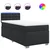 vidaXL Box spring postelja z vzmetnico črna 90x200 cm umetno usnje