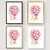 Wallity Poster Dama sa roze cvetnom glavom-2097, 21x29,7 cm