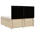 Vidaxl Box spring postelja z vzmetnico krem 200x200 cm blago